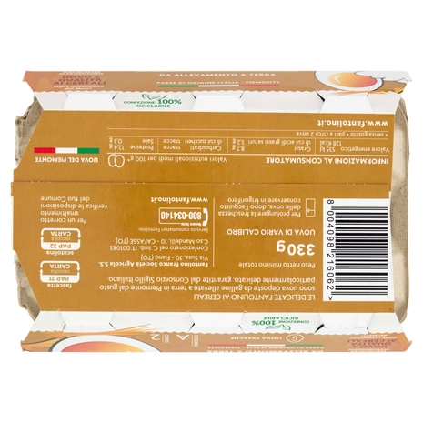 Fantolino Delicate ai Cereali da Allevamento a Terra 6 Uova Fresche 330 g